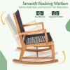 3 Piece Wood Patio Furniture Rocking Chair and Table Set