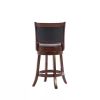 Counter Height Barstool with Black Swivel Seat in Cherry Finish