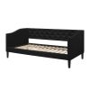 Twin size Modern Black Fabric Upholstered Button-Tufted Daybed