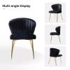 Wingback Accent Side Chair w/ Gold Metal Legs