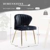 Wingback Accent Side Chair w/ Gold Metal Legs