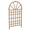 77-inch Light Brown Vinyl Lattice Garden Trellis with Arched Top