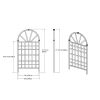 77-inch Light Brown Vinyl Lattice Garden Trellis with Arched Top