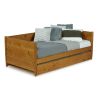 Twin Daybed with Roll Out Trundle in Medium Brown