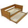 Twin Daybed with Roll Out Trundle in Medium Brown