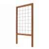 48-inch Pine Wood Frame Garden Trellis with Metal Wire Lattice