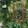 48-inch Pine Wood Frame Garden Trellis with Metal Wire Lattice