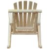 FarmHouse Classical Fir Wood Rocking Adirondack Chair Natural