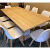 Modern White Shell Dining Chair Upholstered Padded Seat w/ Beechwood Legs