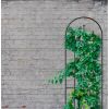 80-inch Tall Garden Trellis in Black Powder Coated Steel