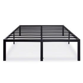 18-inch High Rise Heavy Duty Metal Platform Bed Frame with Steel Slats