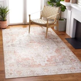 5 ft. x 8 ft. Traditional Persian Style Light Grey Red Area Rug