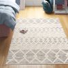 5-ft. x 7.5-ft. Persian Style Area Rug Grey Beige Ivory