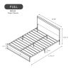 Full Modern Metal Platform Bed Frame w/ Wood Headboard Footboard