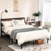 Rustic FarmHome Metal Wood Platform Bed Frame in Full Size