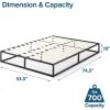 Full size 10-inch Low Profile Modern Metal Wood Slat Platform Bed Frame