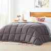 Full Size Plush Light/Dark Grey Reversible Polyester Down Alternative Comforter