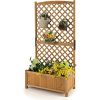 Raised Garden Bed Planter Box with 71-inch High Trellis