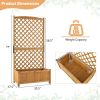 Raised Garden Bed Planter Box with 71-inch High Trellis