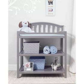 Changing Table in Grey Wood Finish with Changing Pad