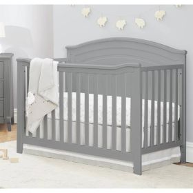 SF Home Solid Wood Convertible Crib in Grey