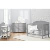 SF Home Solid Wood Convertible Crib in Grey