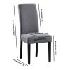 Modern Grey Dining Chair with Black Wood Legs