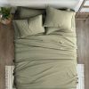 Full Size Sage 6 PCS Soft Wrinkle Resistant Microfiber/Polyester Sheet Set