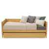 Twin Daybed with Roll Out Trundle in Light Yellow Brown