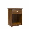 Rustic Brown Oak Farmhouse Bedroom Nightstand