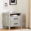 Modern Washed Pine 2 Drawer Nightstand