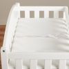 Modern White Wooden Changing Table with Safety Rail Pad and Strap