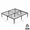 King 18-inch Metal Bed Frame with Under-bed Storage Space