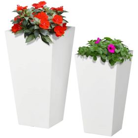 Modern Patio Flower Pot Planter Box in White