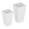 Modern Patio Flower Pot Planter Box in White