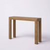 Solid Wood Modern Accent Console Table in Medium Brown Pecan Finish