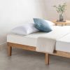 Queen size Solid Wood Platform Bed Frame in Natural Wooden Finish