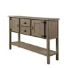 Farmhouse Cabinet with Storage Drawers in Rustic Taupe