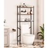 Industrial Metal Wood Style Over the Toilet Storage Shelving Unit