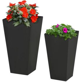 Modern Patio Flower Pot Planter Box in Black