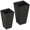 Modern Patio Flower Pot Planter Box in Black