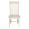 Set of 2 - Mission Style Unfinished Wood Dining Chair with High Back