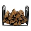 Black Metal Firewood Holder Log Rack