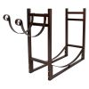 Bronze Metal Firewood Log Rack with Removeable Kindle Holder