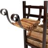 Bronze Metal Firewood Log Rack with Removeable Kindle Holder