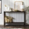 Industrial Farmhouse Entryway Table in Brown Grey Wood Finish