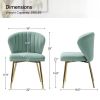 Sage Green Wingback Accent Side Chair with Gold Metal Legs