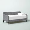 Twin size Modern Grey Silver Velvet Upholstered Daybed