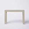 Solid Wood Modern Accent Console Table in Beige Seashell Finish