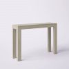 Solid Wood Modern Accent Console Table in Beige Seashell Finish